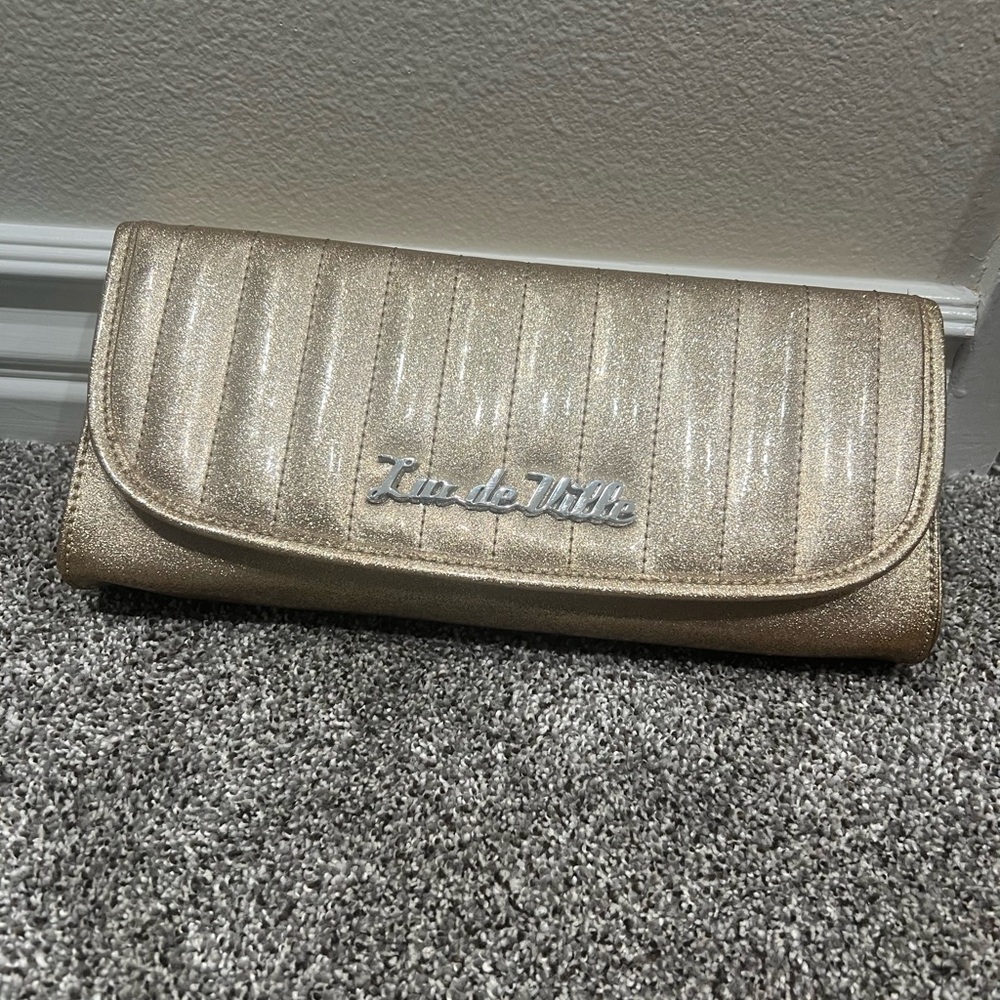 Lux de Ville Metallic Gold Wristlet